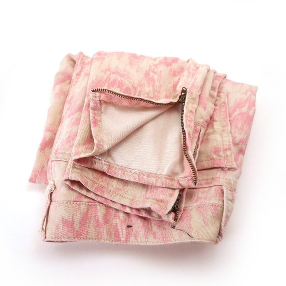 American Eagle Womens Jeggings Sz 8 Pink Stretch Jeans Inseam 26.5" Zip Cuff - Picture 8 of 8